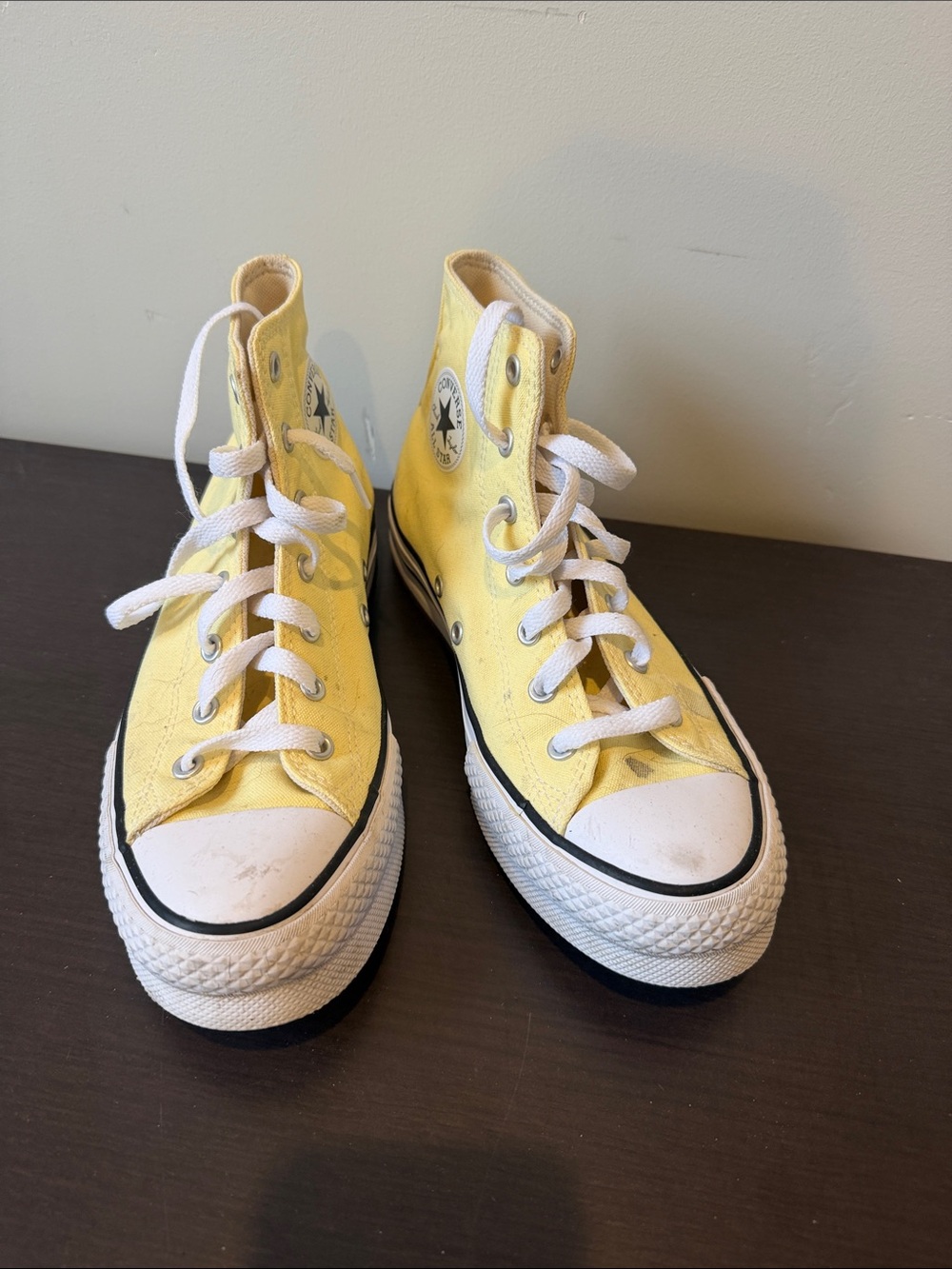 Converse Yellow High-Top Canvas Sneakers